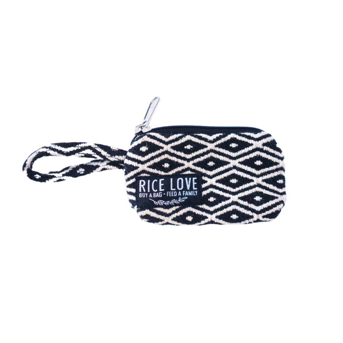 Woven Fabric Coin Purse with Wrist Strap Small Zipper Pouch - Image 5