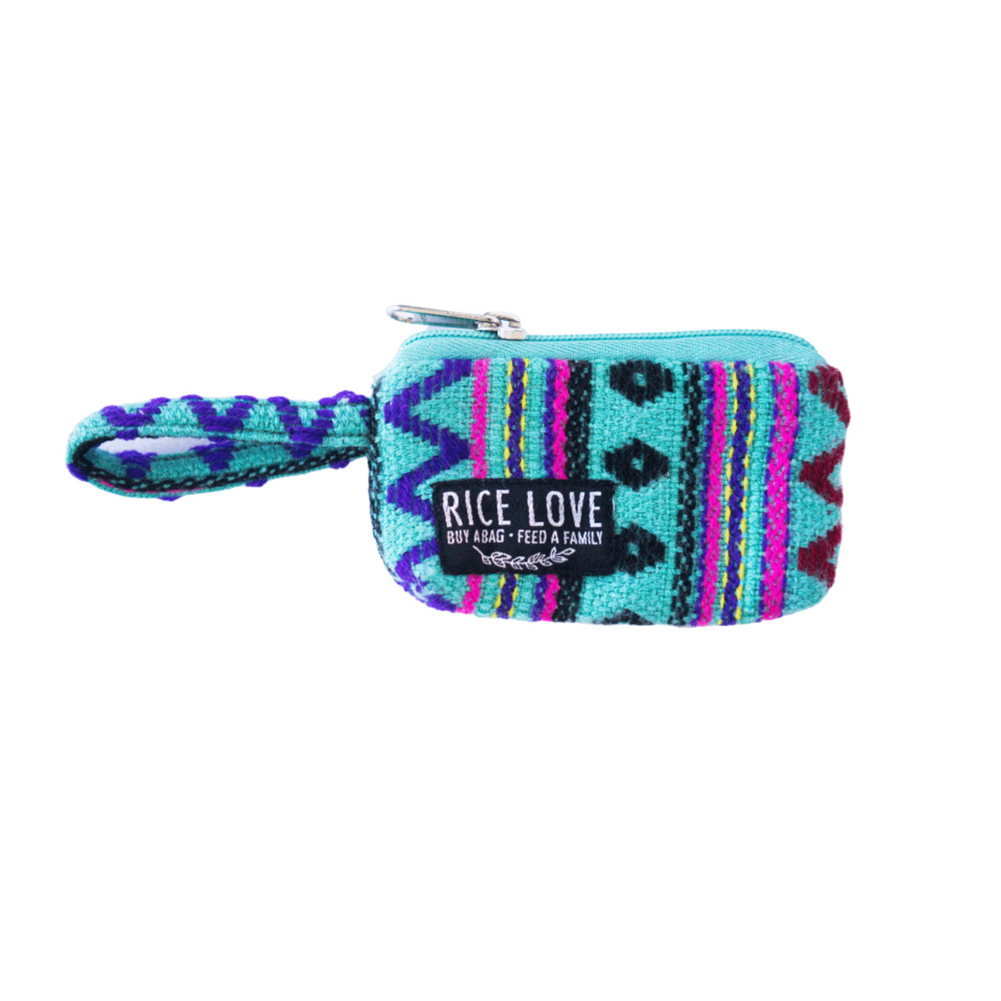 Woven Fabric Coin Purse with Wrist Strap Small Zipper Pouch - Image 8
