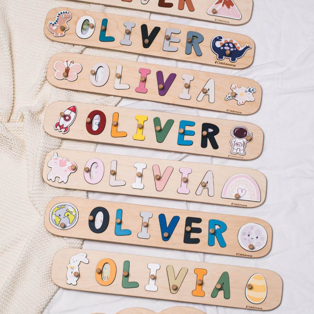 Personalized Bunny Name Puzzle for Kids - Custom Wooden Easter Toy
