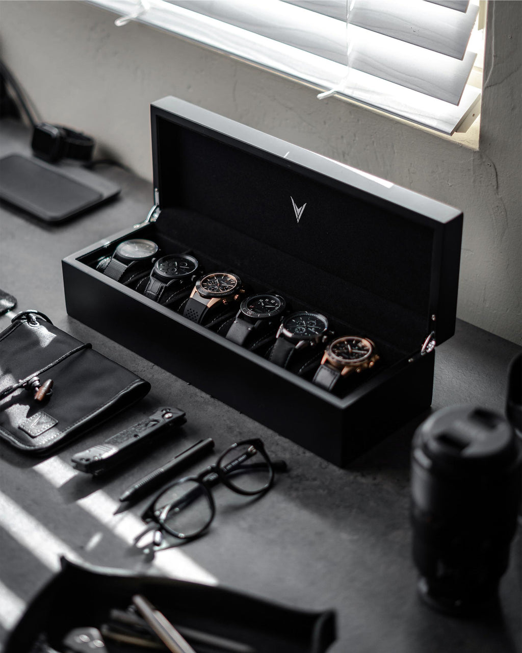 The Collector's Case - Black Watch Storage and Display Organizer