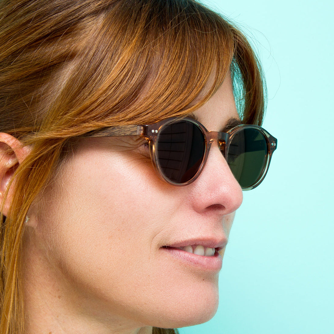 Collier Acetate & Wood Frame Sunglasses