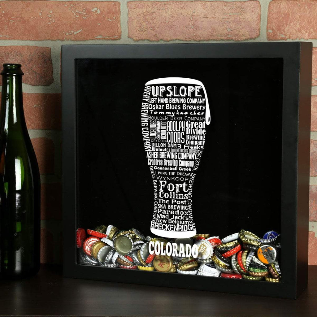 Colorado Beer Typography Shadow Box
