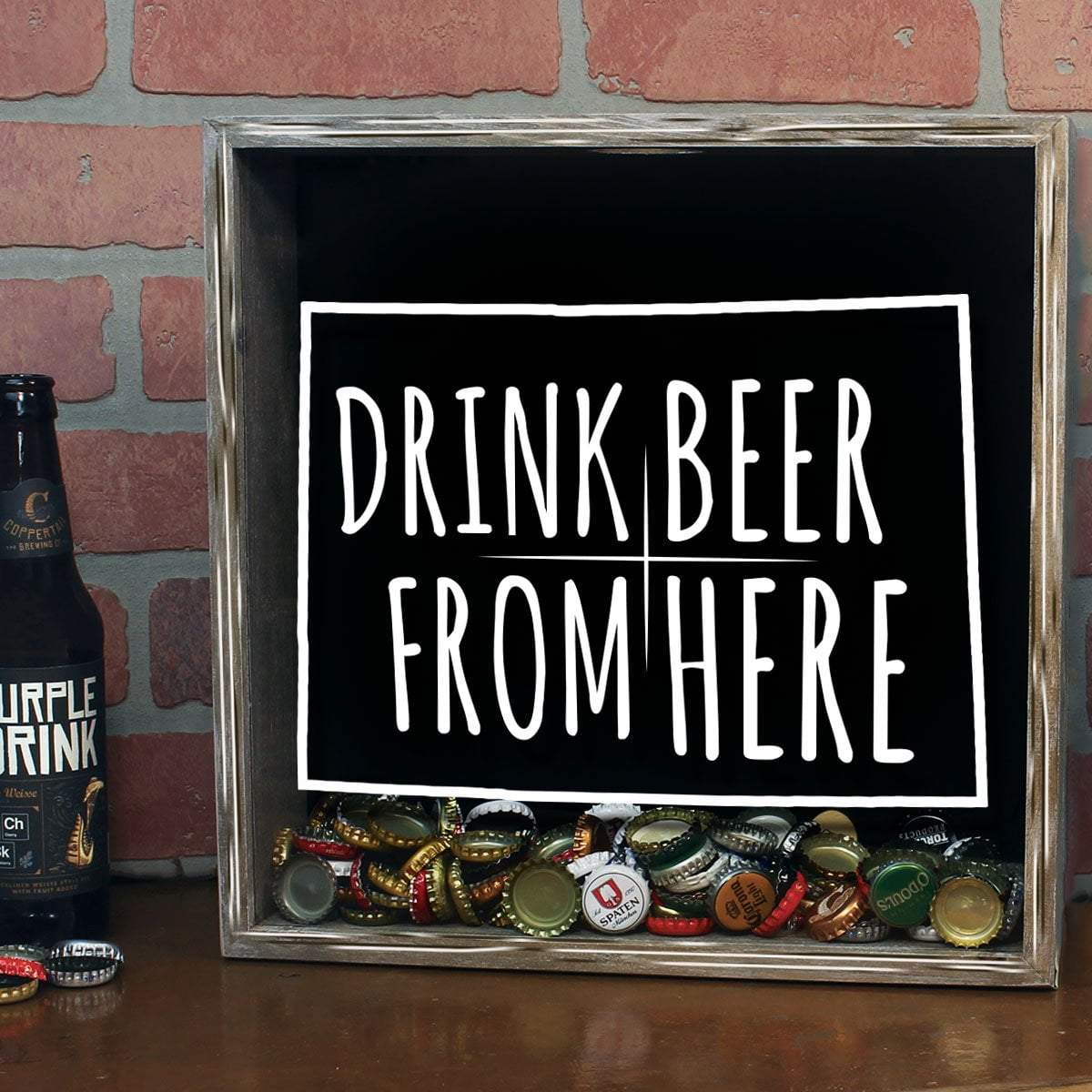 Colorado Drink Beer From Here Beer Cap Shadow Box