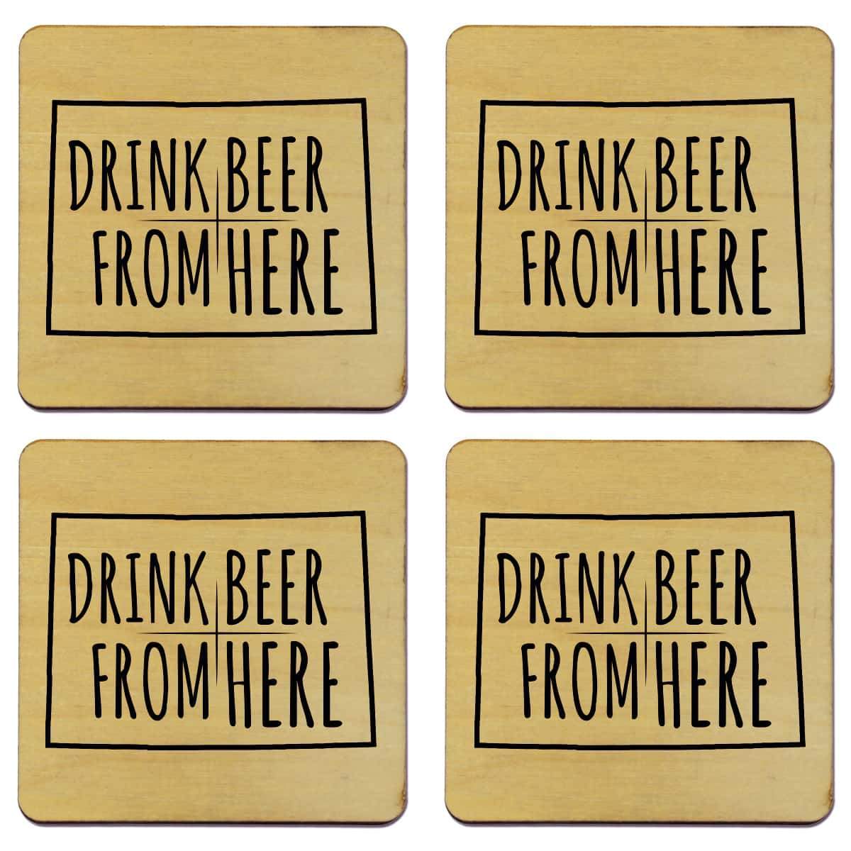 Colorado Drink Beer From Here Coasters