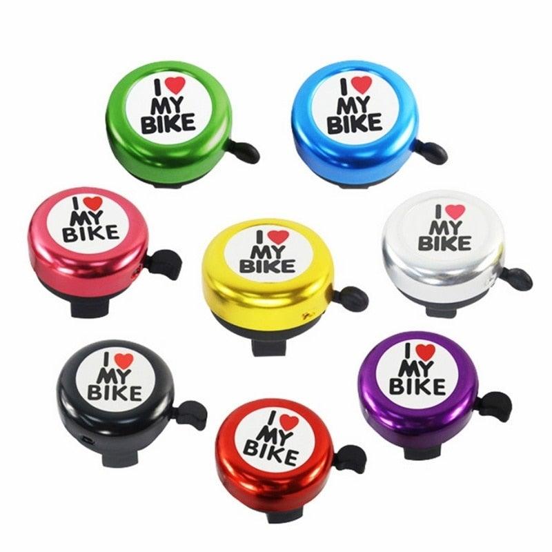 Brightly colored mini bicycle bell for children