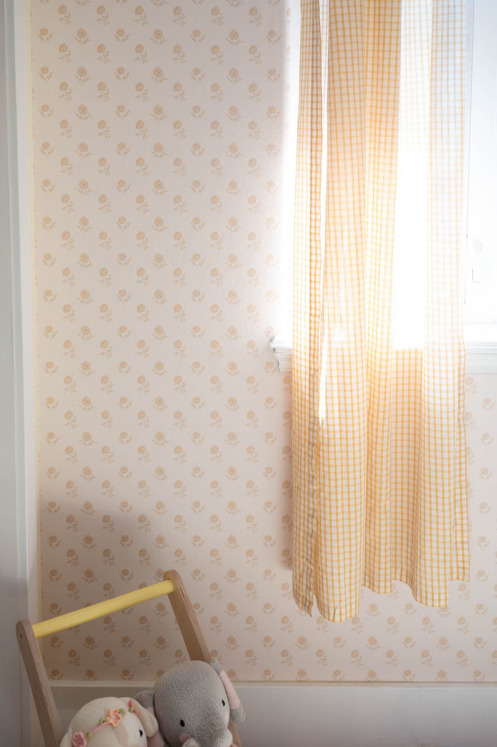 Elle Floral Removable Wallpaper in Cream Grey Blush Sage-green