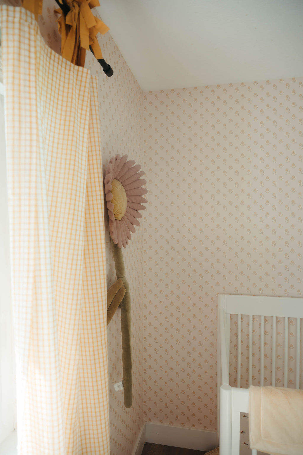 Elle Floral Removable Wallpaper in Cream Grey Blush Sage-green
