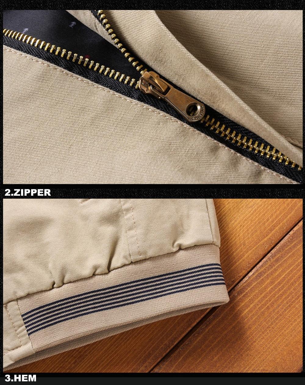 Men's Casual Cotton Windbreaker Jacket Thick Warm Fall Outerwear