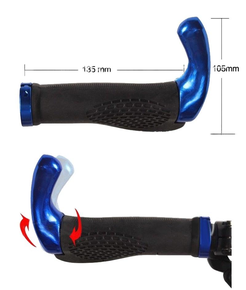 Ergonomic MTB Rubber Handlebar Grips with Lock-On Anti-Slip Ends