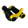 Ergonomic rubber mountain bike grips in multiple colors with lock-on end caps