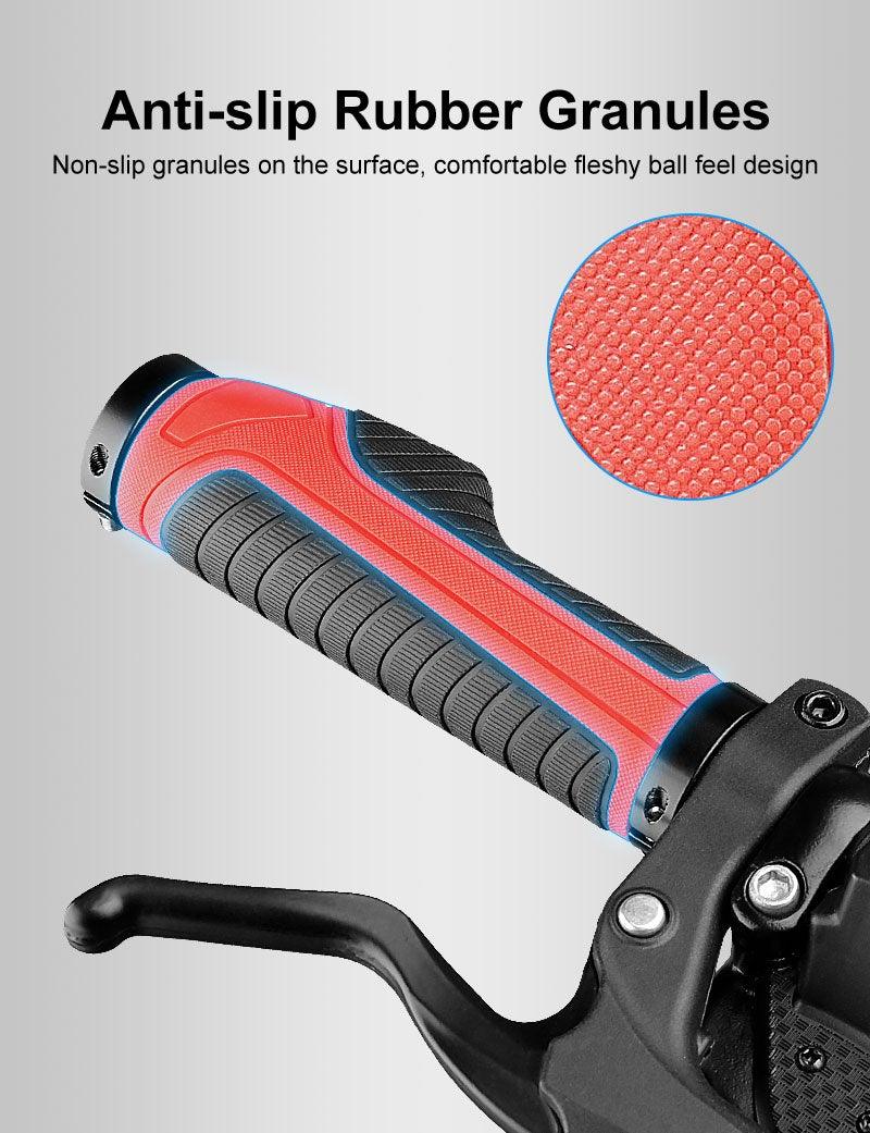 Shockproof Rubber Bike Handlebar Grips - Anti-Slip Performance