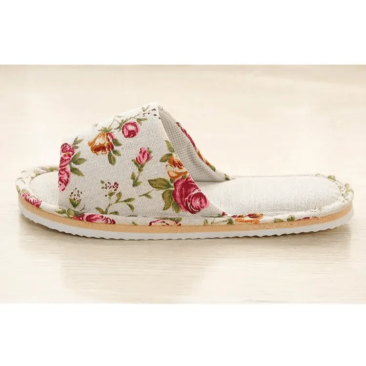 Floral Lightweight Foldable Slippers - Cottagecore House Shoes