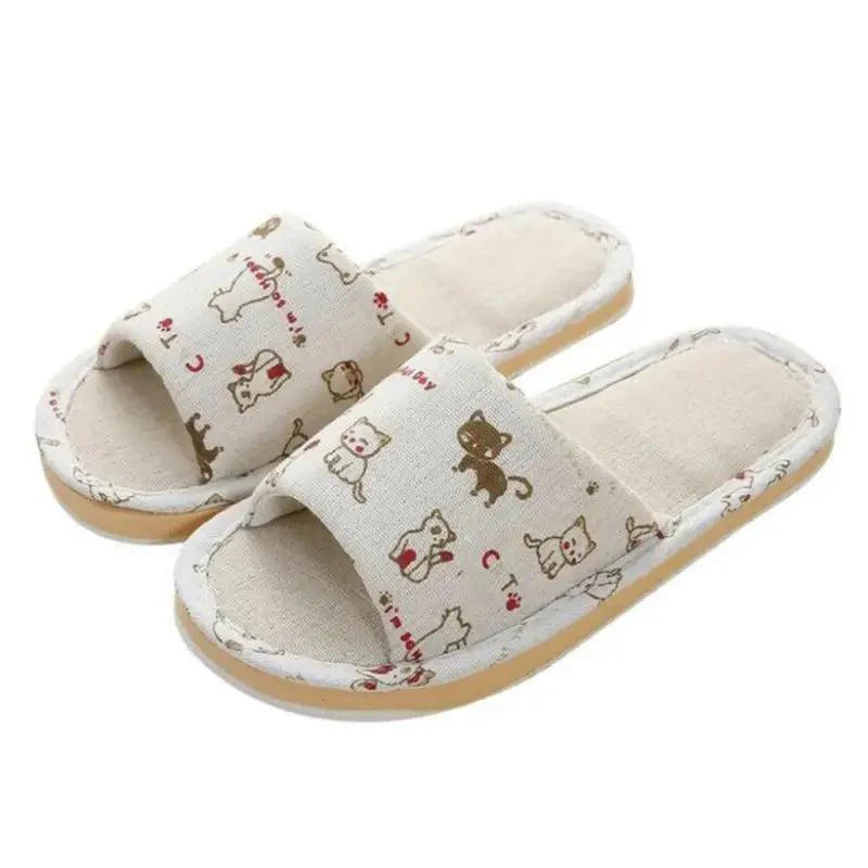Floral Lightweight Foldable Slippers - Cottagecore House Shoes