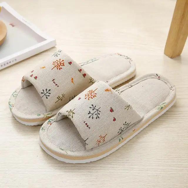 Floral Lightweight Foldable Slippers - Cottagecore House Shoes