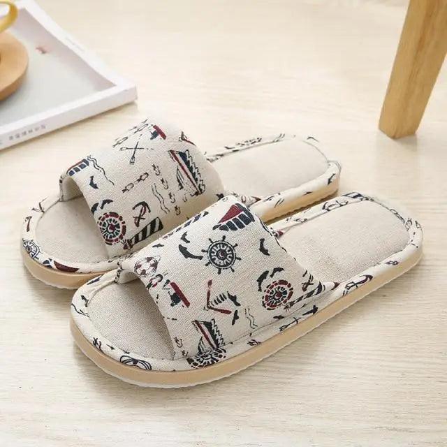 Floral Lightweight Foldable Slippers - Cottagecore House Shoes