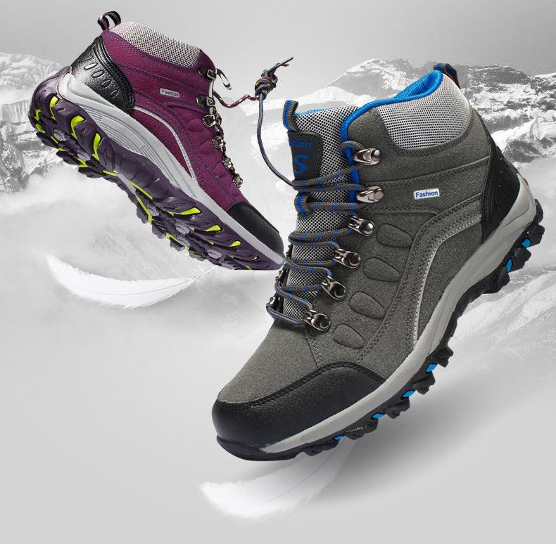 Comfortable Men's Winter Hiking Boots with Warm Plush Lining