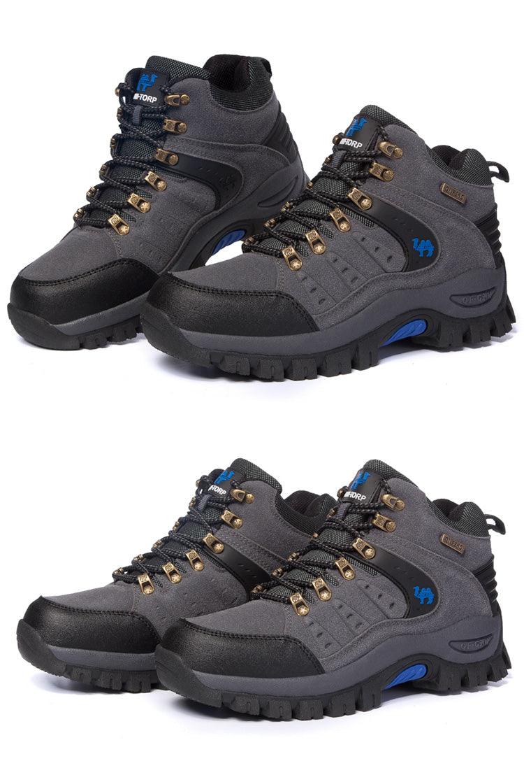 Men's Waterproof Leather Hiking Boots, Rugged Outdoor Sport Shoes