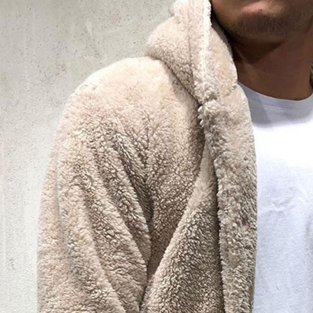 Unisex Plush Hooded Winter Jacket: Thick Warm Casual Coat