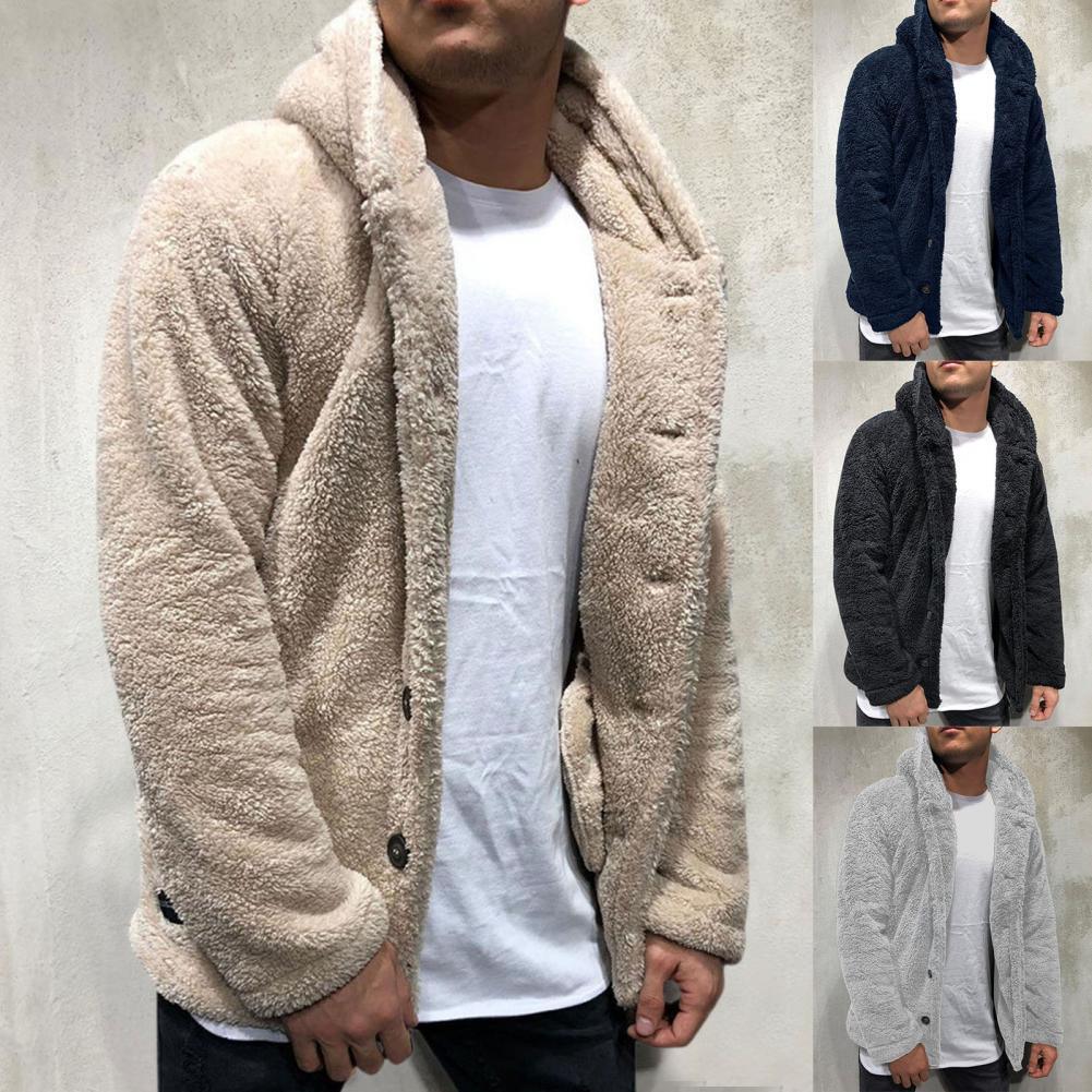 Unisex Plush Hooded Winter Jacket: Thick Warm Casual Coat
