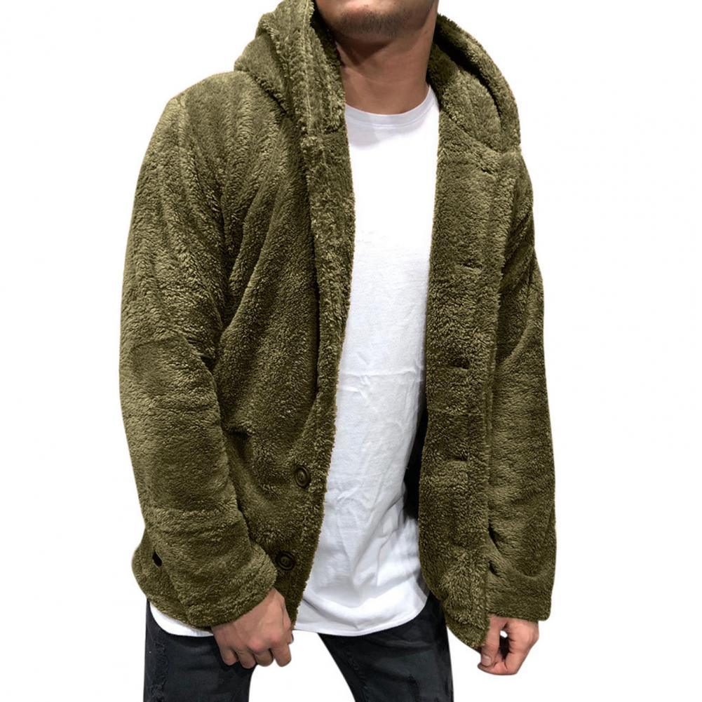 Unisex Plush Hooded Winter Jacket: Thick Warm Casual Coat