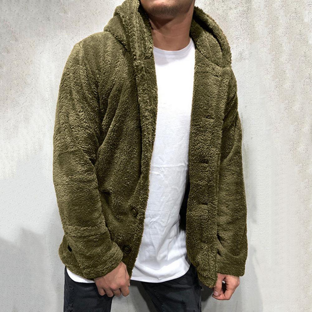 Unisex Plush Hooded Winter Jacket: Thick Warm Casual Coat