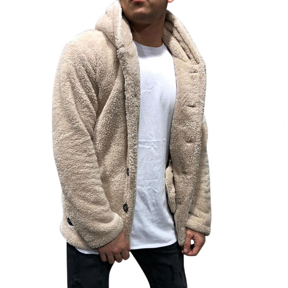 Unisex Plush Hooded Winter Jacket: Thick Warm Casual Coat