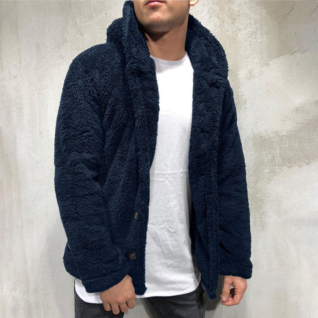 Unisex Plush Hooded Winter Jacket: Thick Warm Casual Coat