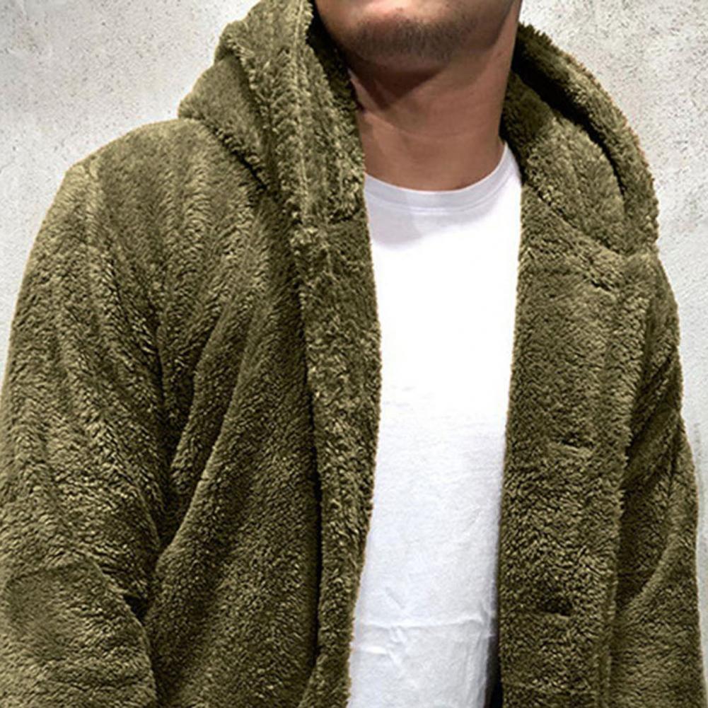 Unisex Plush Hooded Winter Jacket: Thick Warm Casual Coat