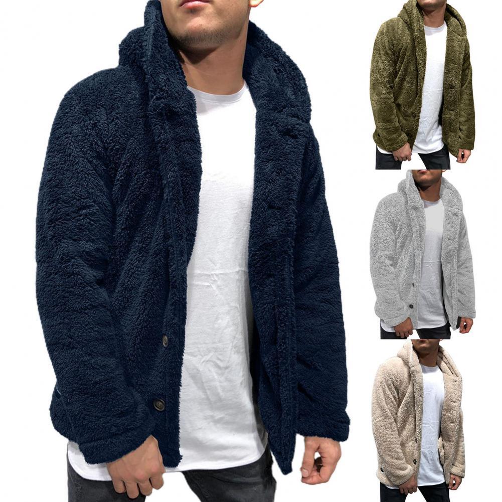 Unisex Plush Hooded Winter Jacket: Thick Warm Casual Coat