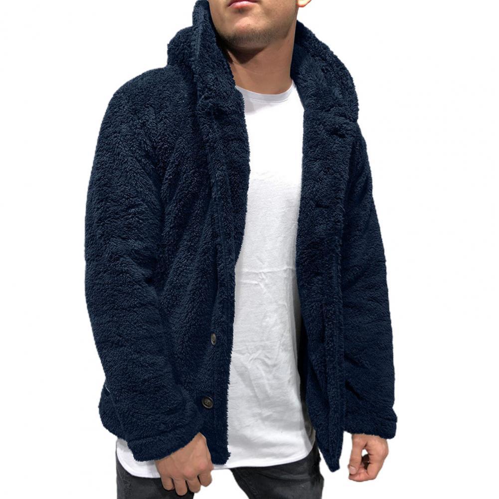 Unisex Plush Hooded Winter Jacket: Thick Warm Casual Coat