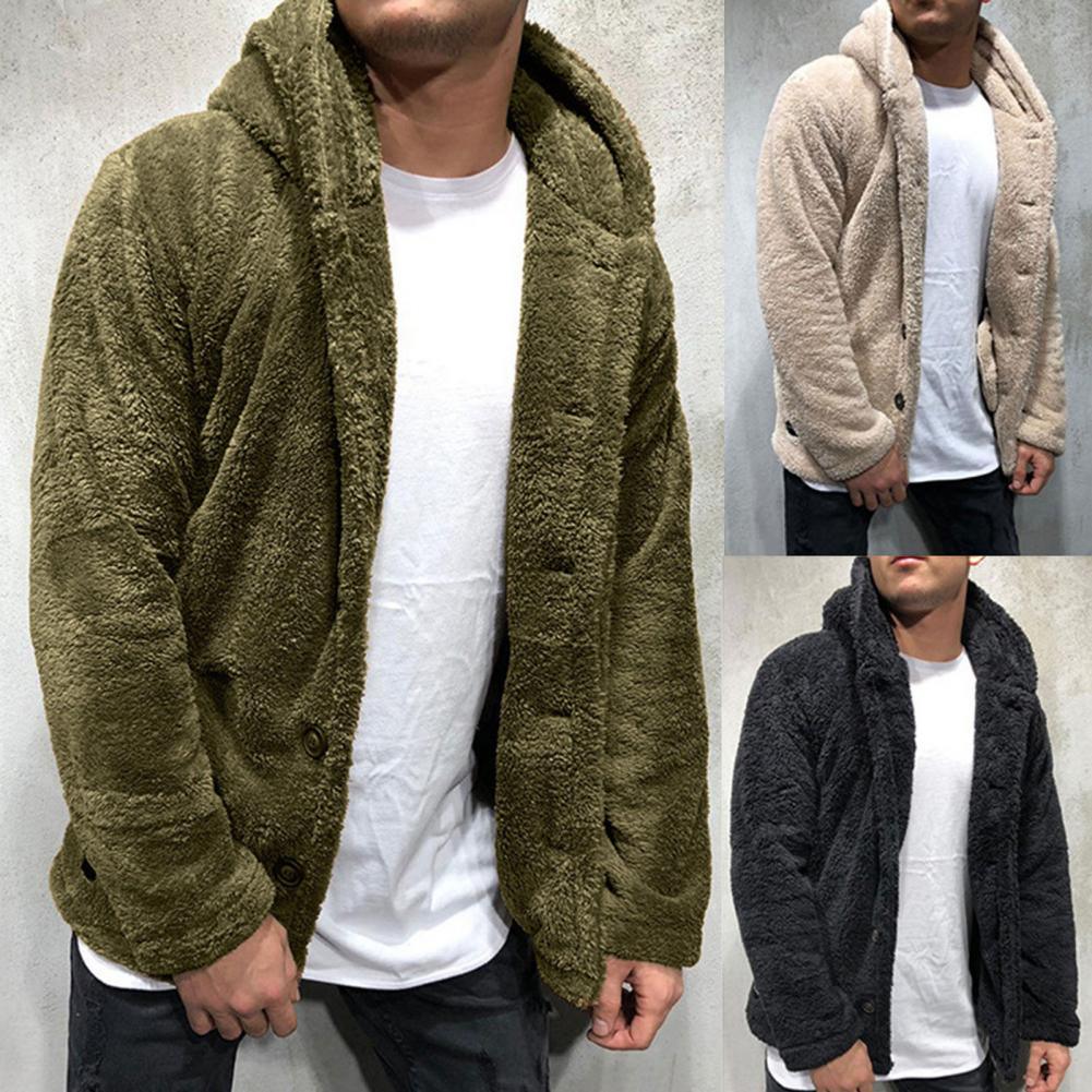 Unisex Plush Hooded Winter Jacket: Thick Warm Casual Coat