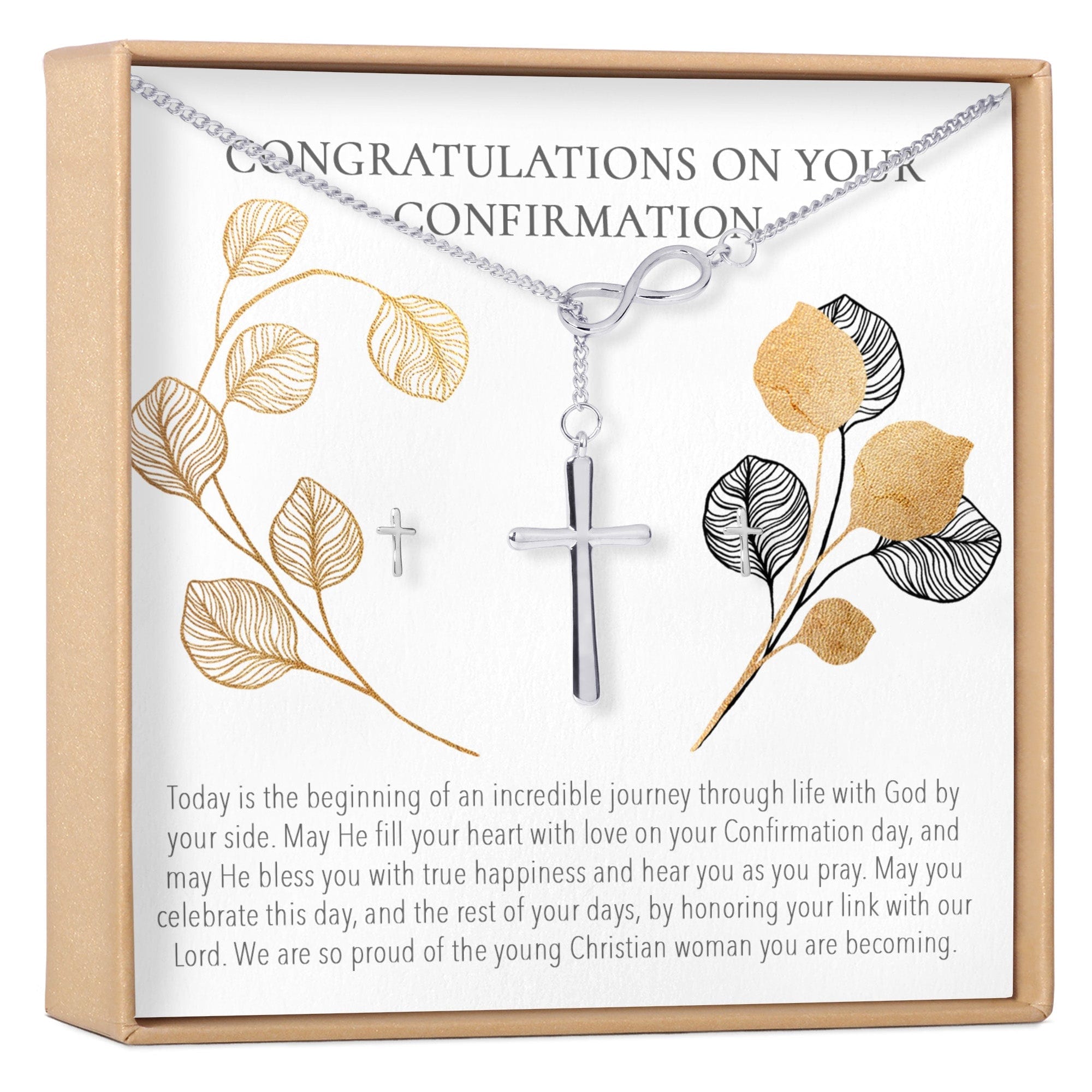 Confirmation Cross earring and Necklace Set Jewelry Set