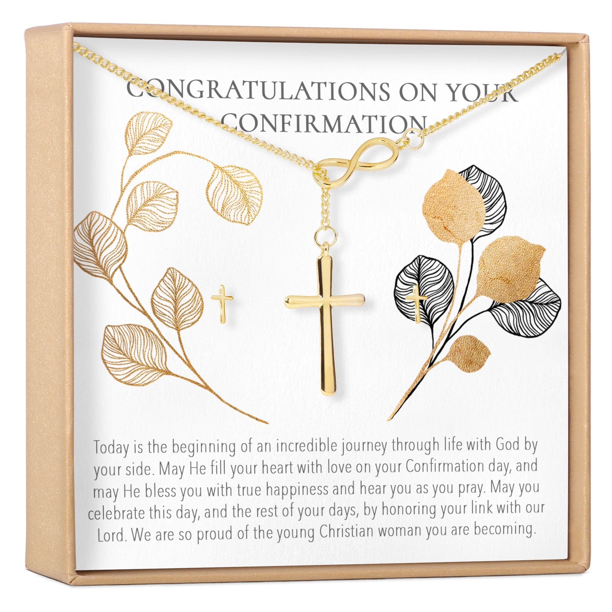 Confirmation Cross earring and Necklace Set Jewelry Set