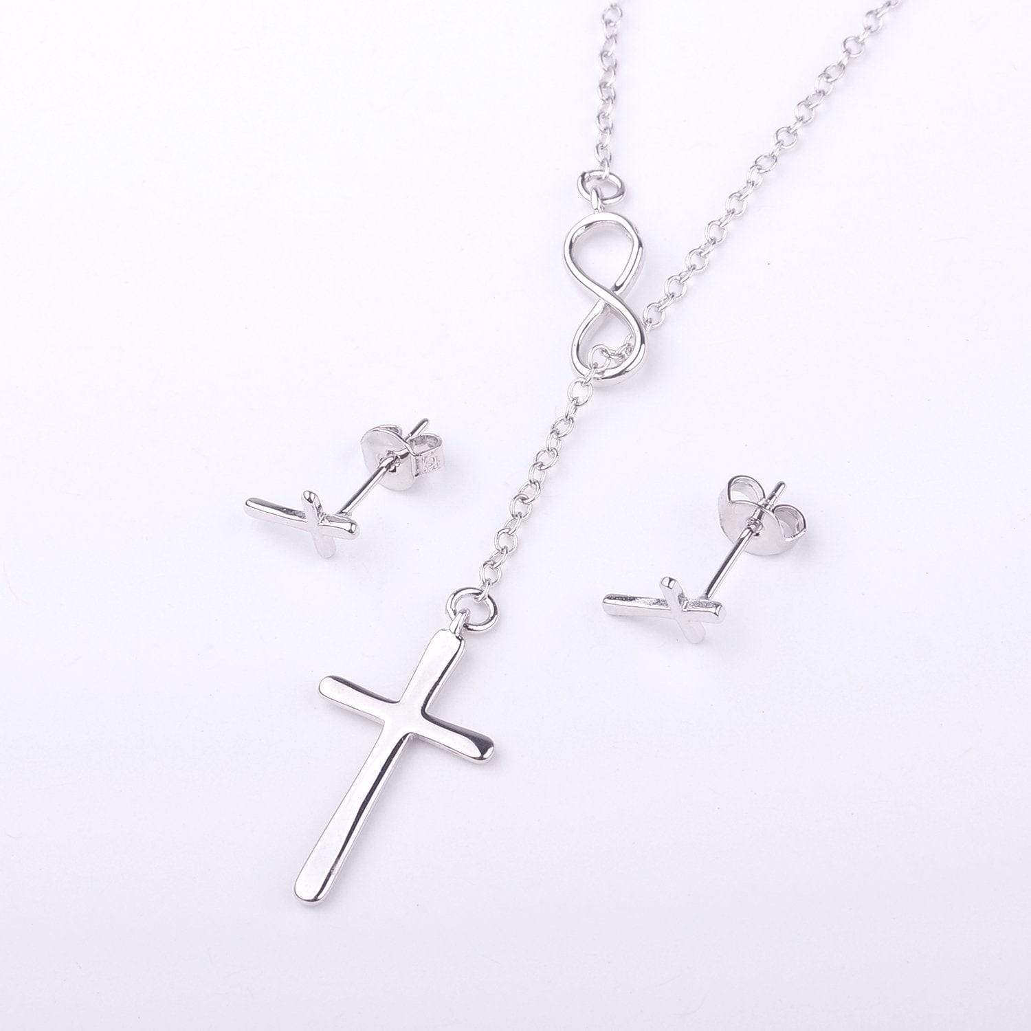 Confirmation Cross earring and Necklace Set Jewelry Set