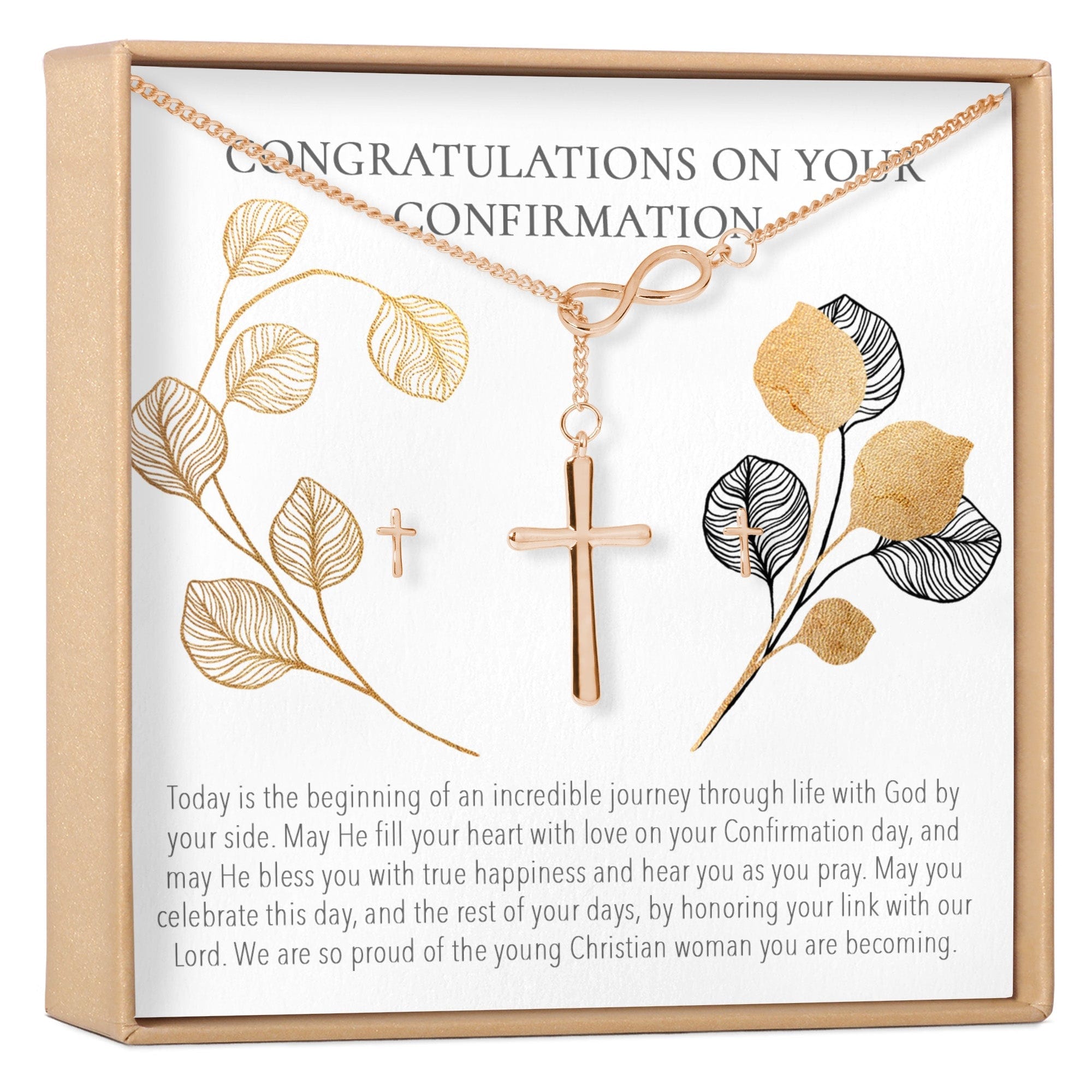 Confirmation Cross earring and Necklace Set Jewelry Set