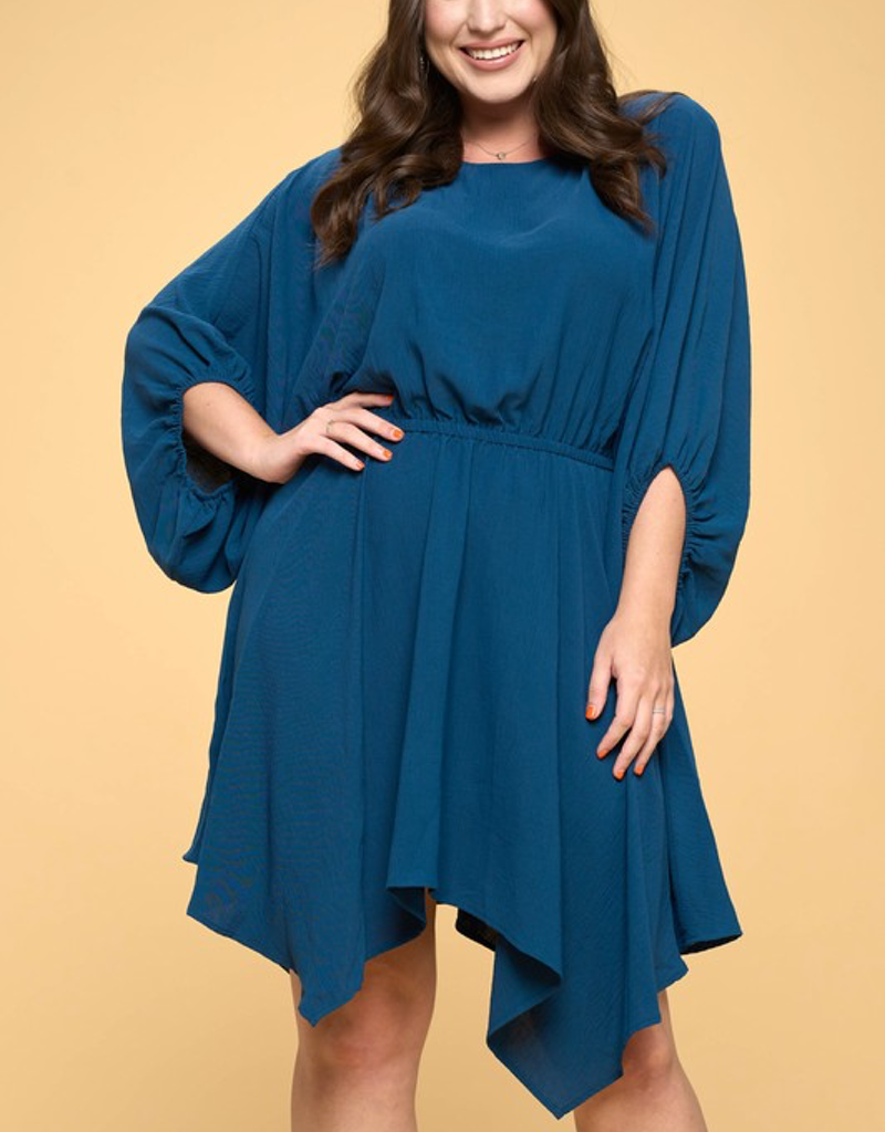 A chic solid woven mini dress featuring a classic boat neckline and structured fit.