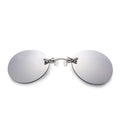 Vintage Round Rimless Clip-On Sunglasses for Men and Women