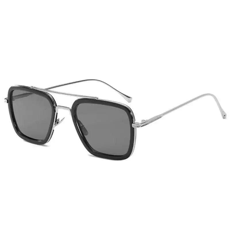 Gold Frame Aviator Square Sunglasses Vintage Retro Style