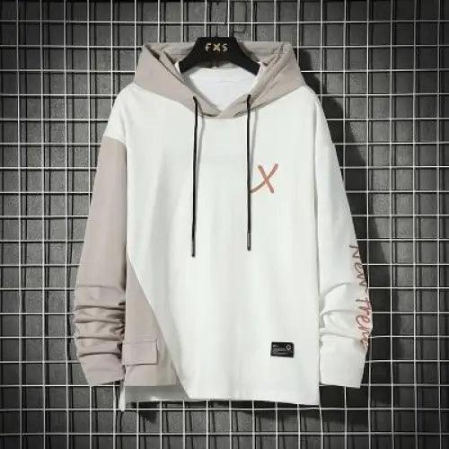 Oversized Striped Hoodie Men's Hip Hop Streetwear Cotton Sweatshirt