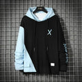 Oversized Striped Hoodie Men's Hip Hop Streetwear Cotton Sweatshirt