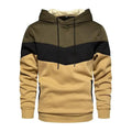 Men's Patchwork Knit Hooded Sweatshirt Loose Casual Streetwear
