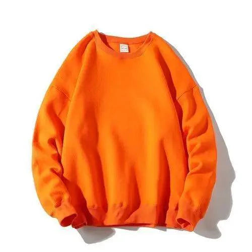 Unisex Solid Color Crewneck Sweatshirt Long Sleeve Pullover Top
