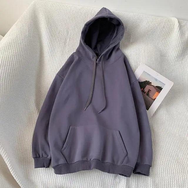 Unisex Solid Color Crewneck Sweatshirt Long Sleeve Pullover Top
