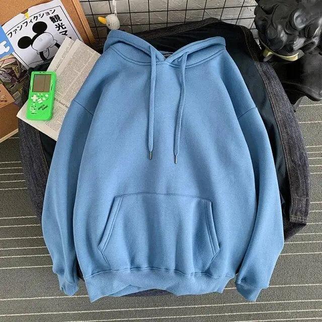 Unisex Solid Color Crewneck Sweatshirt Long Sleeve Pullover Top