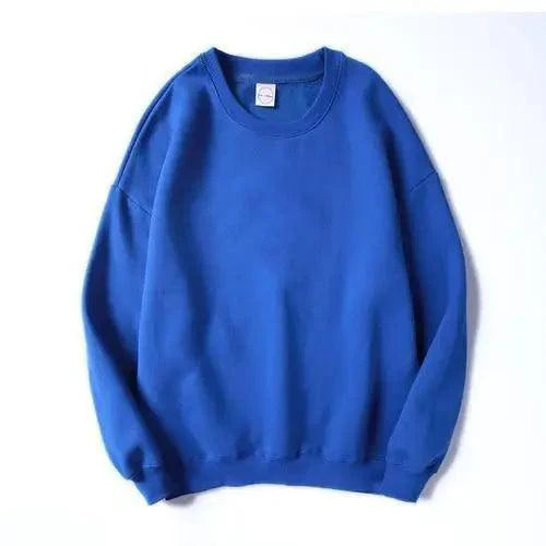 Unisex Solid Color Crewneck Sweatshirt Long Sleeve Pullover Top