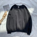 Unisex Solid Color Crewneck Sweatshirt Long Sleeve Pullover Top