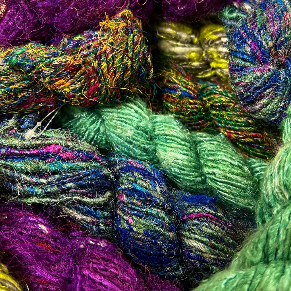 Mystery Hank of Artisan Banana Fiber Yarn - Vibrant Boho Crafting