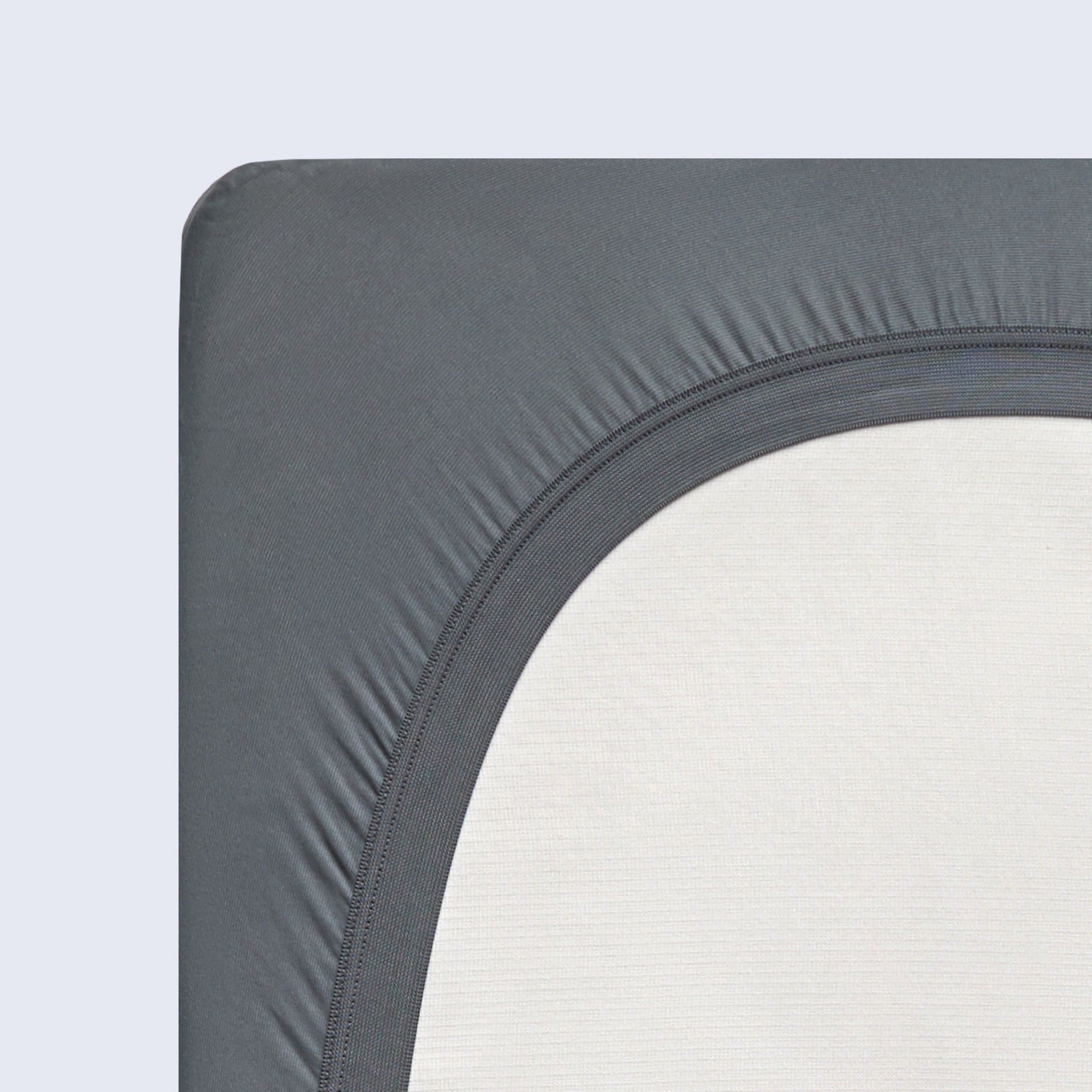 Cooling Mattress Topper in Grey Soft Nylon Spandex Knit - Image 6