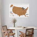 Cork USA Map Wall Art Modern Travel-Inspired Decor