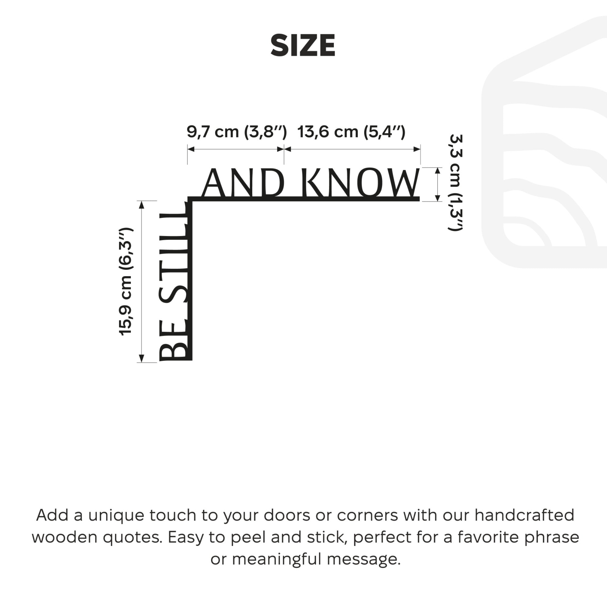 Be Still and Know Wooden Corner Inscription for Home Wall Decor